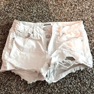 White RSQ distressed Jean Shorts